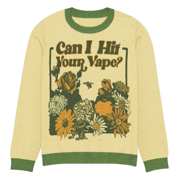 Can I Hit Your Vape Knitted Sweater.