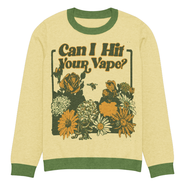 Can I Hit Your Vape Knitted Sweater.