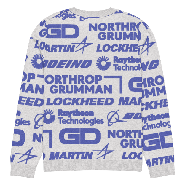 Military Industrial Complex Knit Sweater.