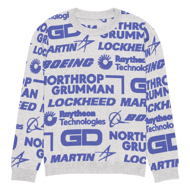 Military Industrial Complex Knit Sweater.