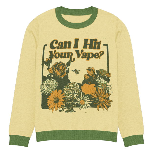 Can I Hit Your Vape Knitted Sweater.