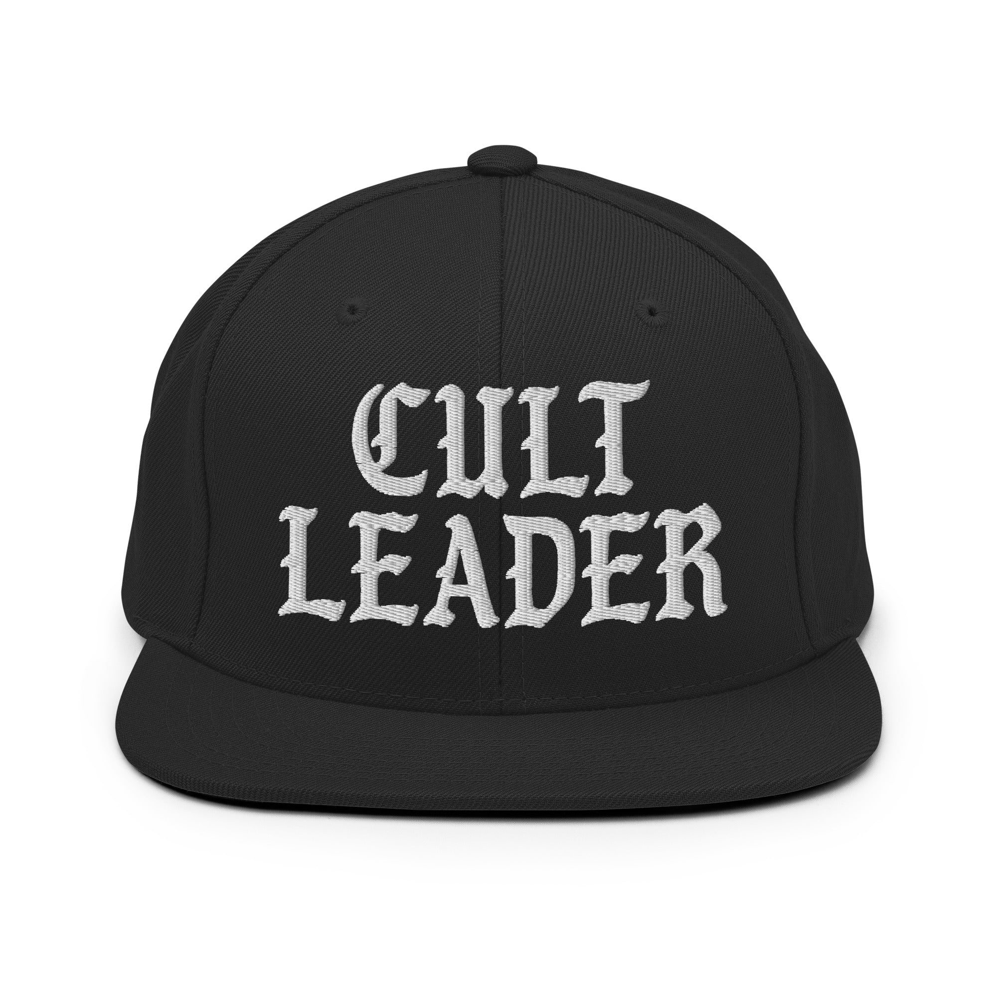 Embroidered Cult Leader Snapback Hat