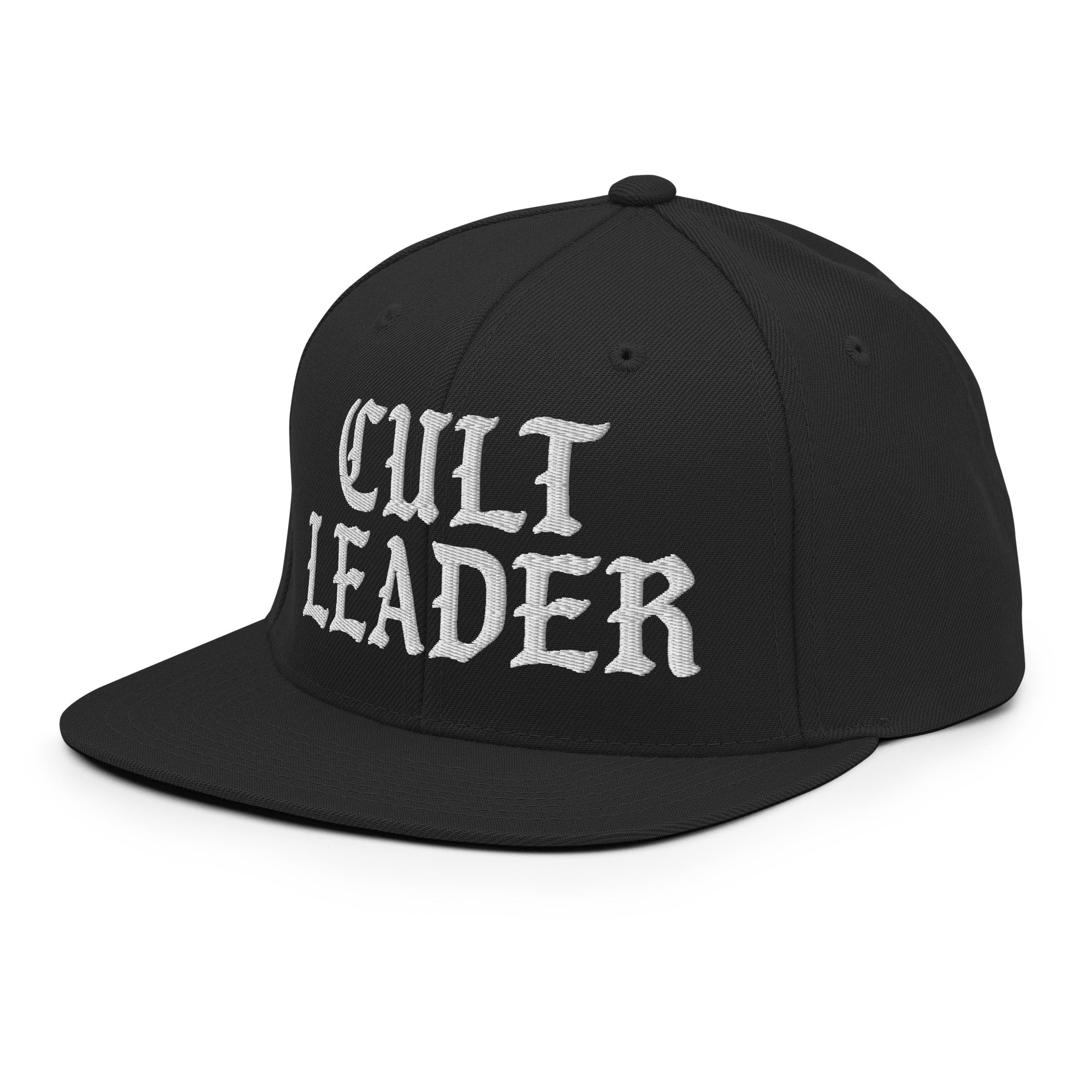 Embroidered Cult Leader Snapback Hat