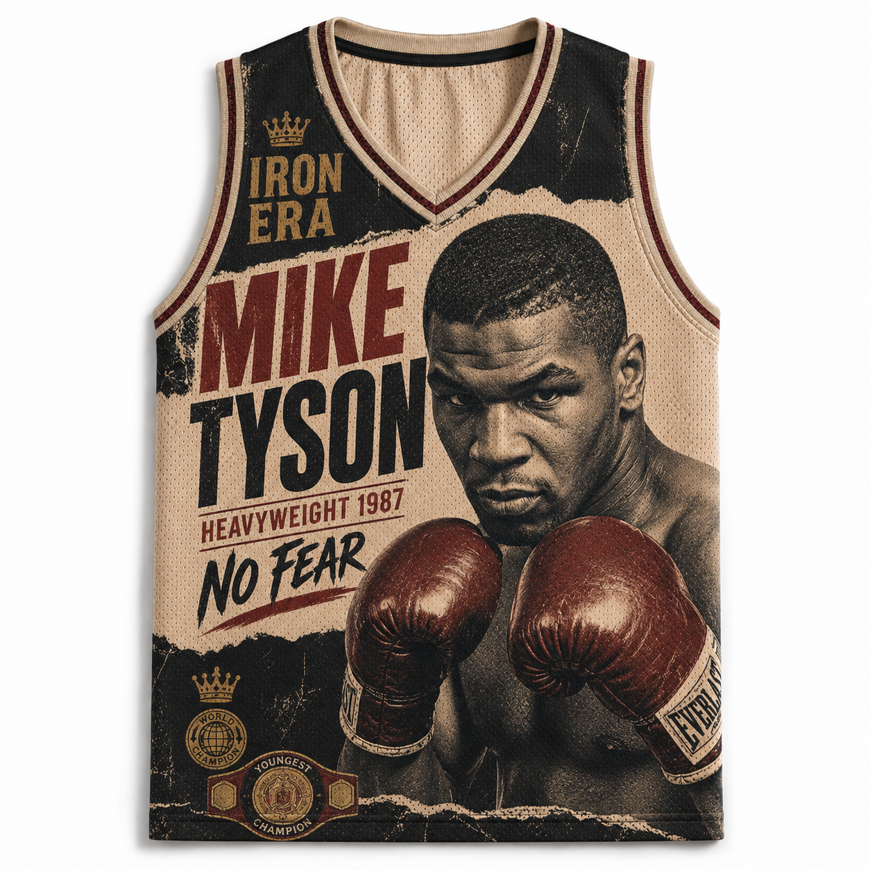 Mike Tyson No Fear 1987 Boxing Retro Jersey Tank