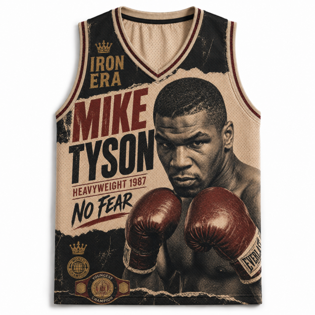 Mike Tyson No Fear 1987 Boxing Retro Jersey Tank
