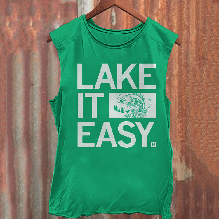Lake It Easy Fishing Tank top