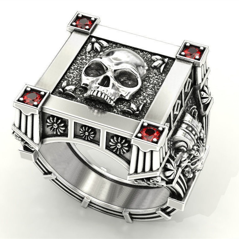 Male Punk SKULL Three Dimensional Winding Finger Ring
