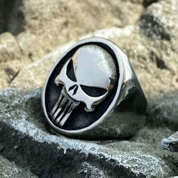 The Punisher Skull Stainless Steel Ring