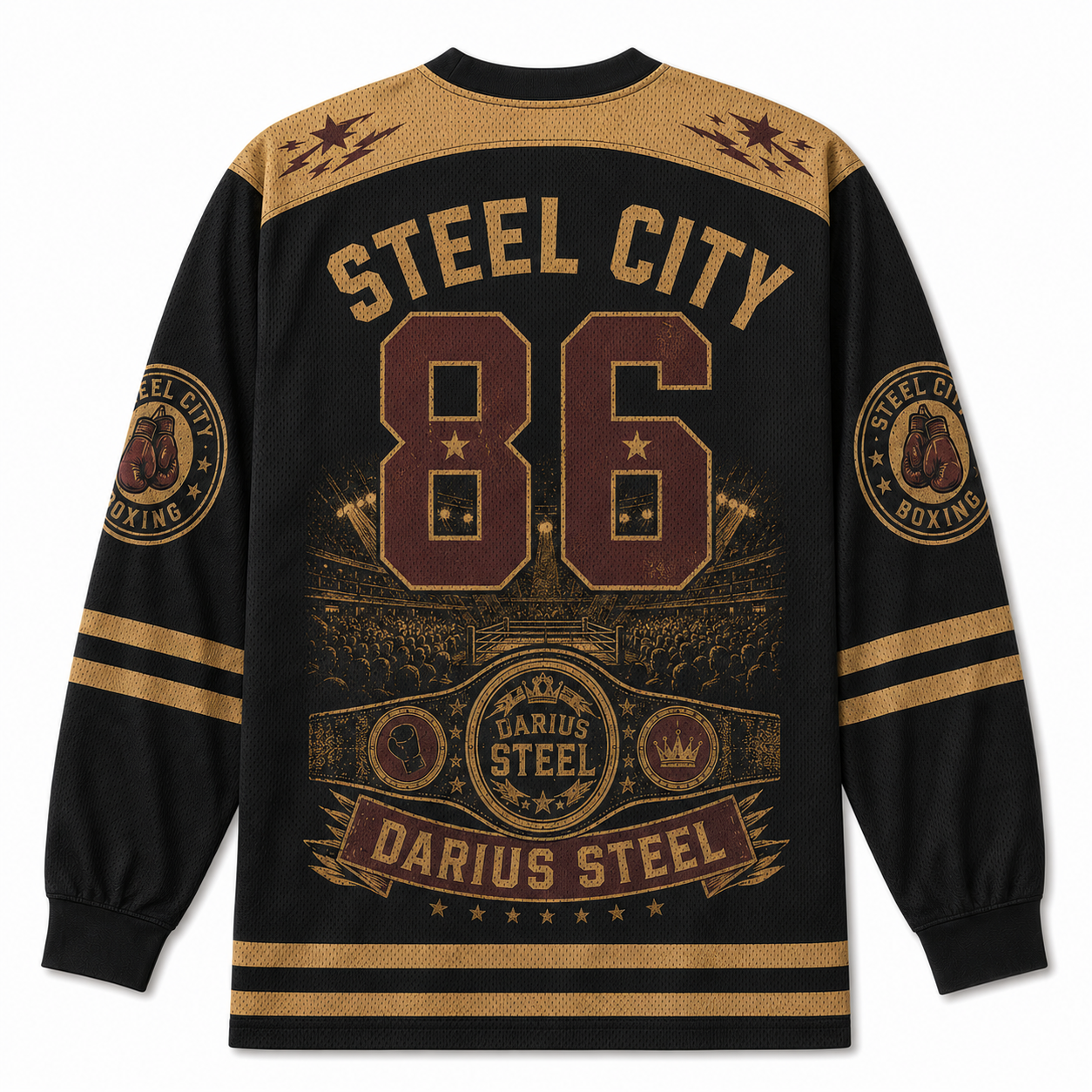 STEEL CITY 86 V-Neck Long Sleeve Jersey