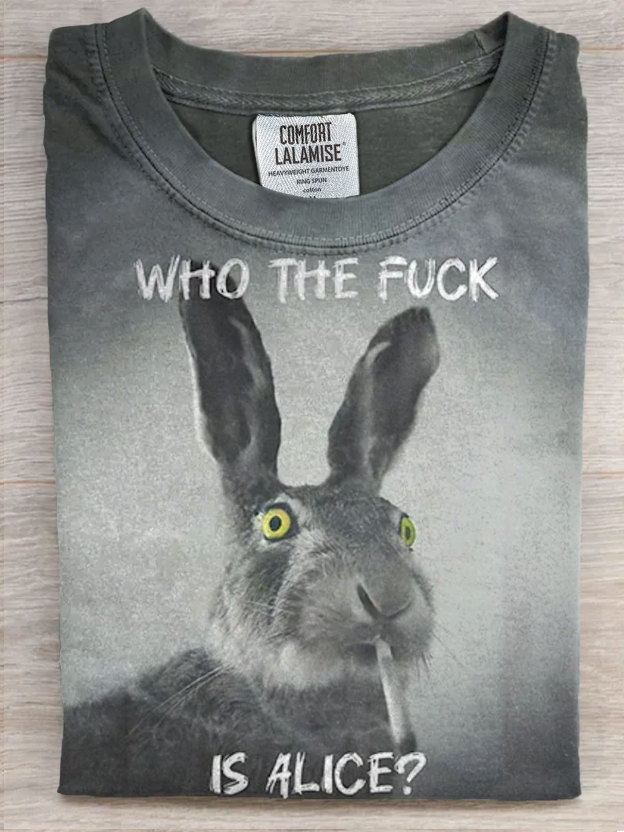 Funny Who The Fuck Art Print Casaul Short Sleeve T-shirt