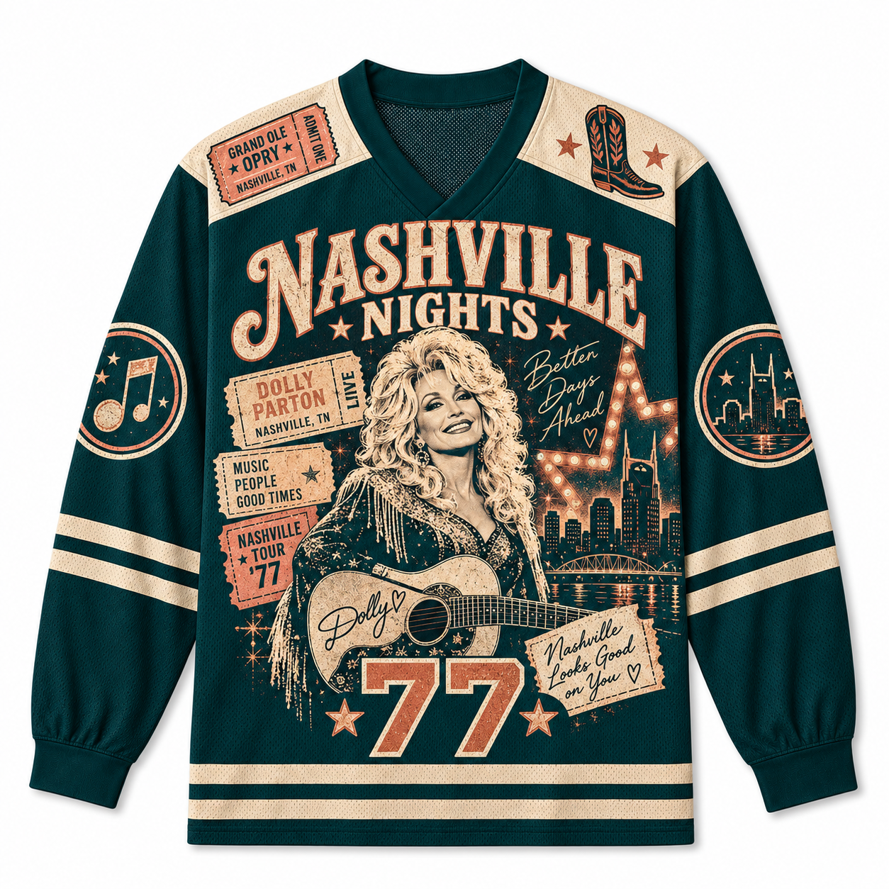 NASHVILLE NIGHTS Jersey Shirts