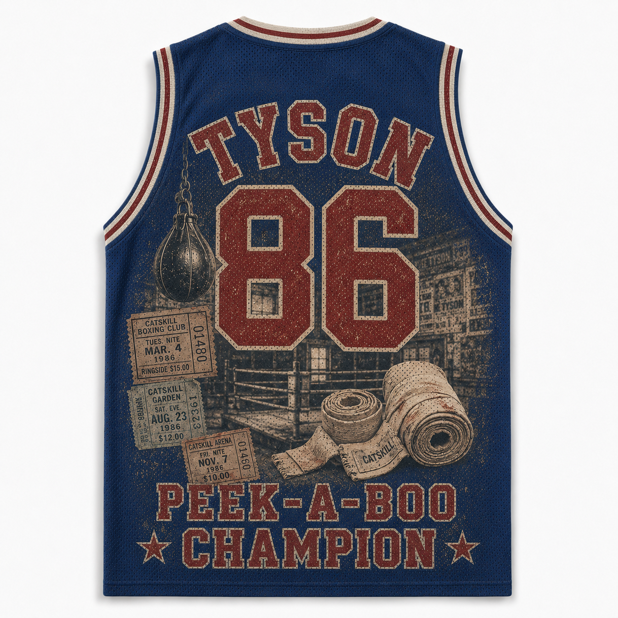 Mike Tyson 20 Years Old Champion 86 Jersey Tank