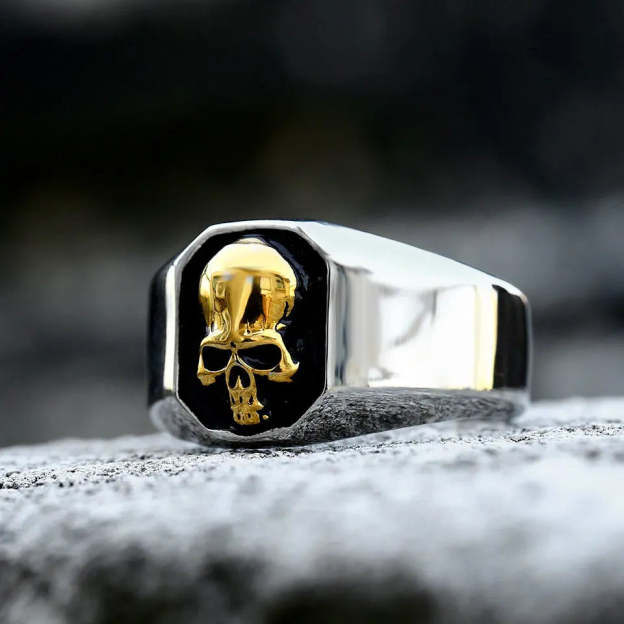 Shiny Skull Stainless Steel Ring