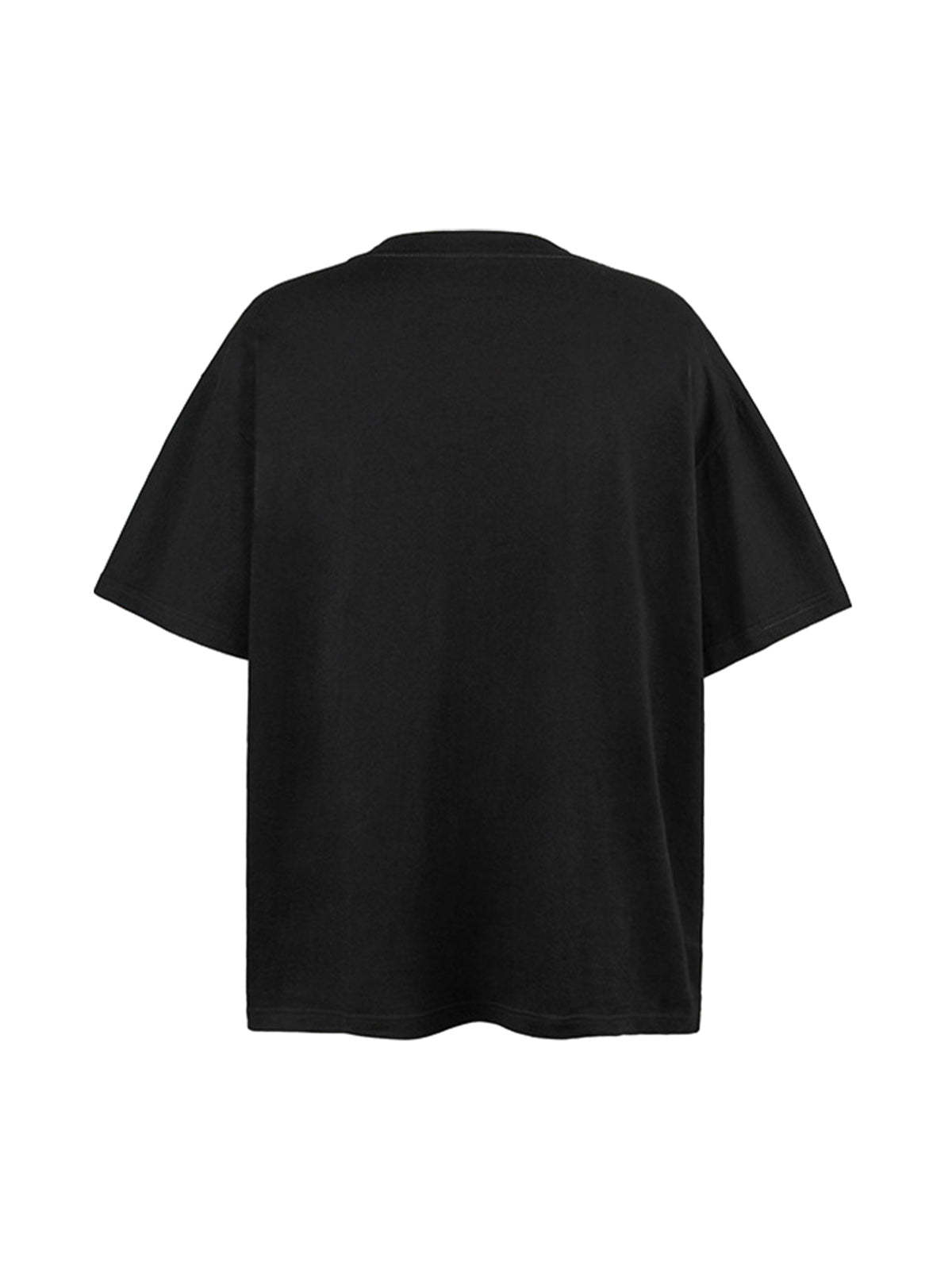 Black Graphic Crew Neck T-Shirt - 