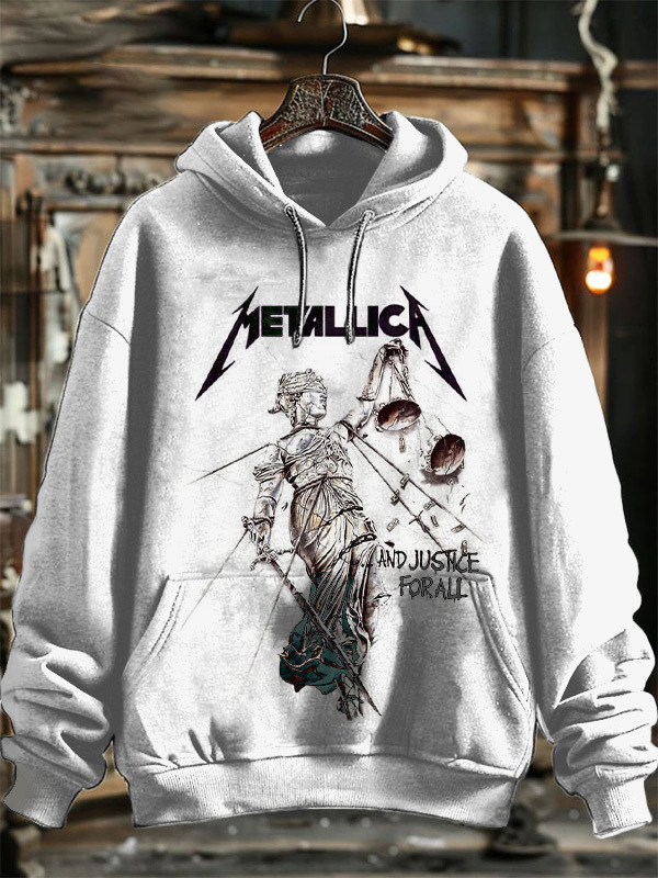 Men's Metallica Neutral Printed Casual  Hoodie Sweatshirt