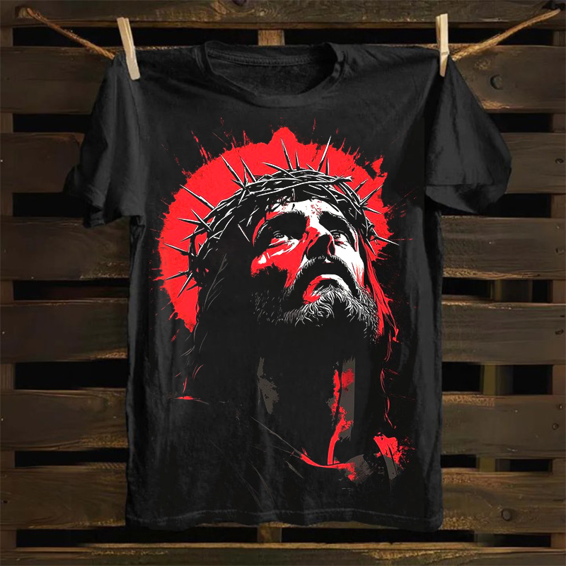 Men's Jesus Printed Casual T-shirt