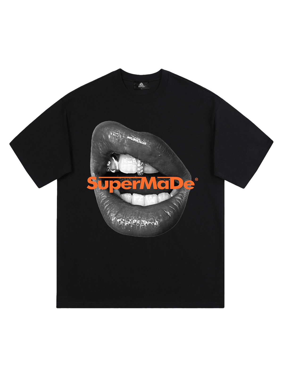 Lips Print Short Sleeve T-shirt -