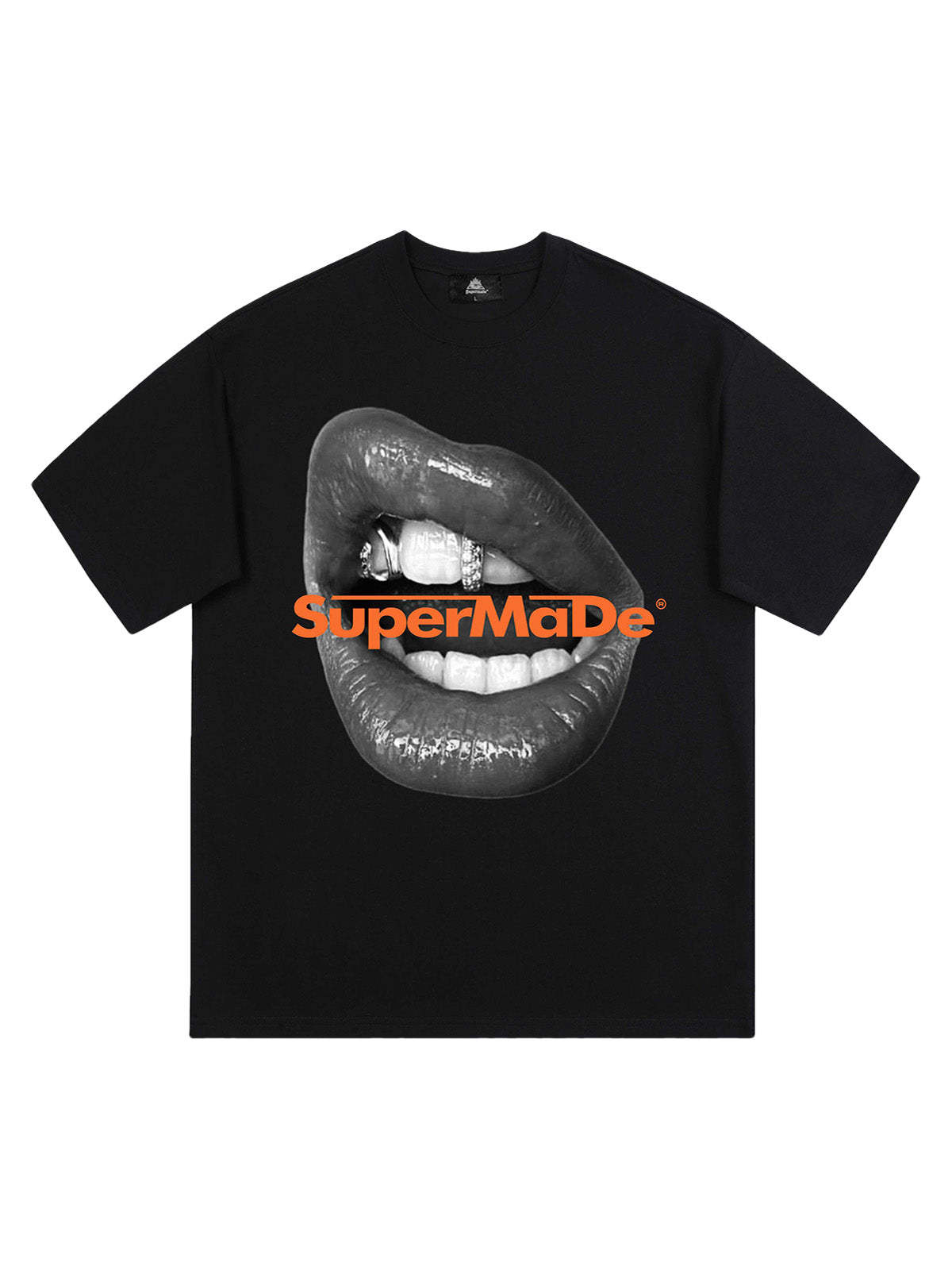 Lips Print Short Sleeve T-shirt -