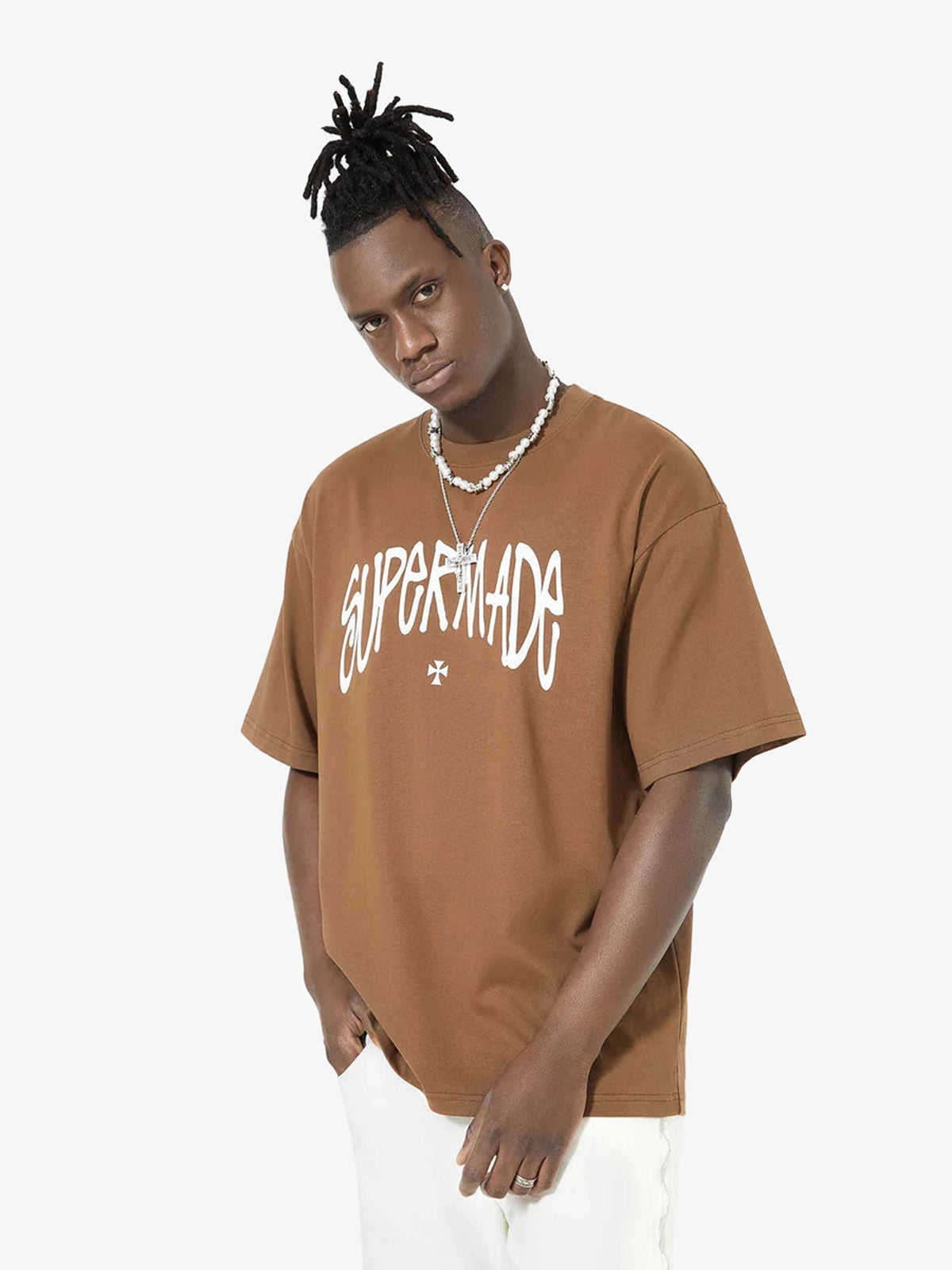 Thesupermade Logo Design Printed T-Shirt 