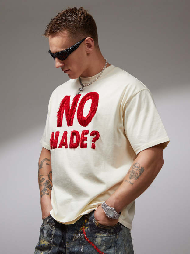 Heavy Retro Patch Embroidered T-shirt