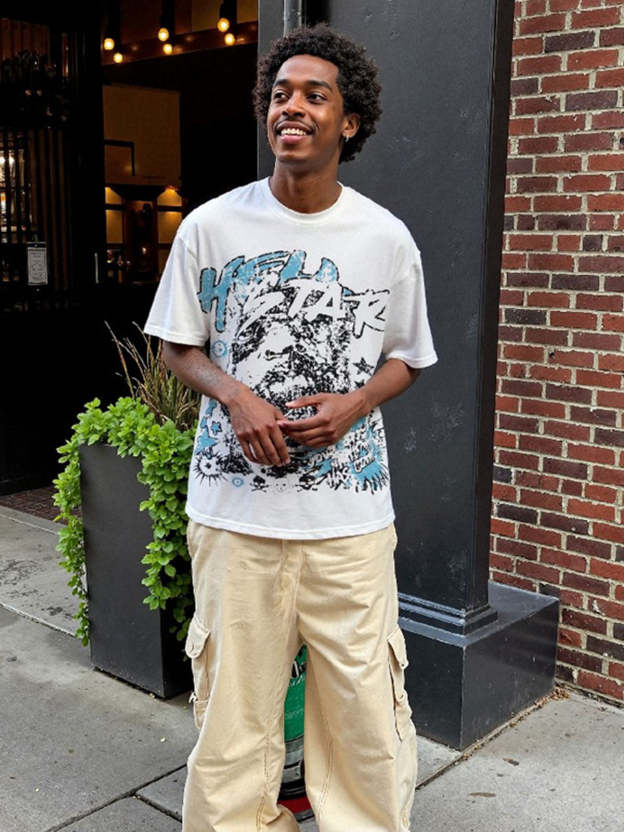 Fun Protrait Graphic T-Shirt 