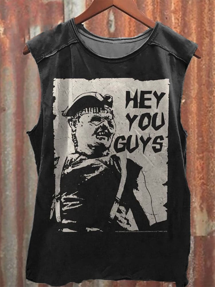 Vintage The Goonies  Hey You Guys Cut Out Portrait Unisex Classic Tank Top