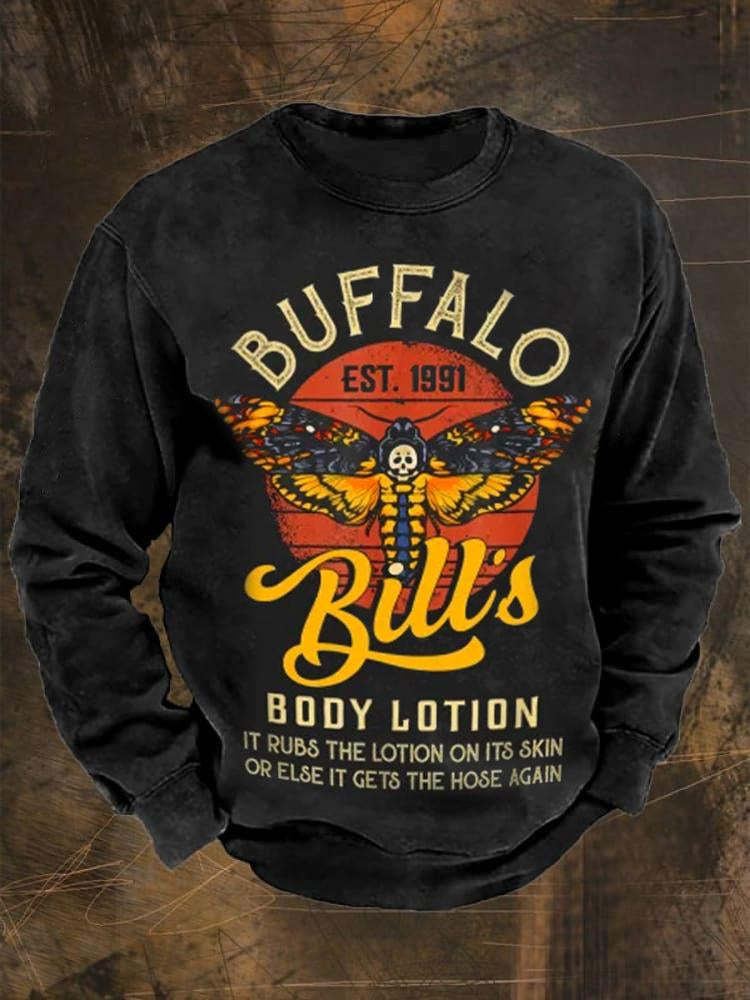 Vintage Buffalo Bills Body Lotion Print Unisex Classic 100% Cotton Swe