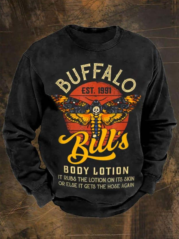 Vintage Buffalo Bills Body Lotion Print Unisex Classic 100% Cotton Sweatshirt