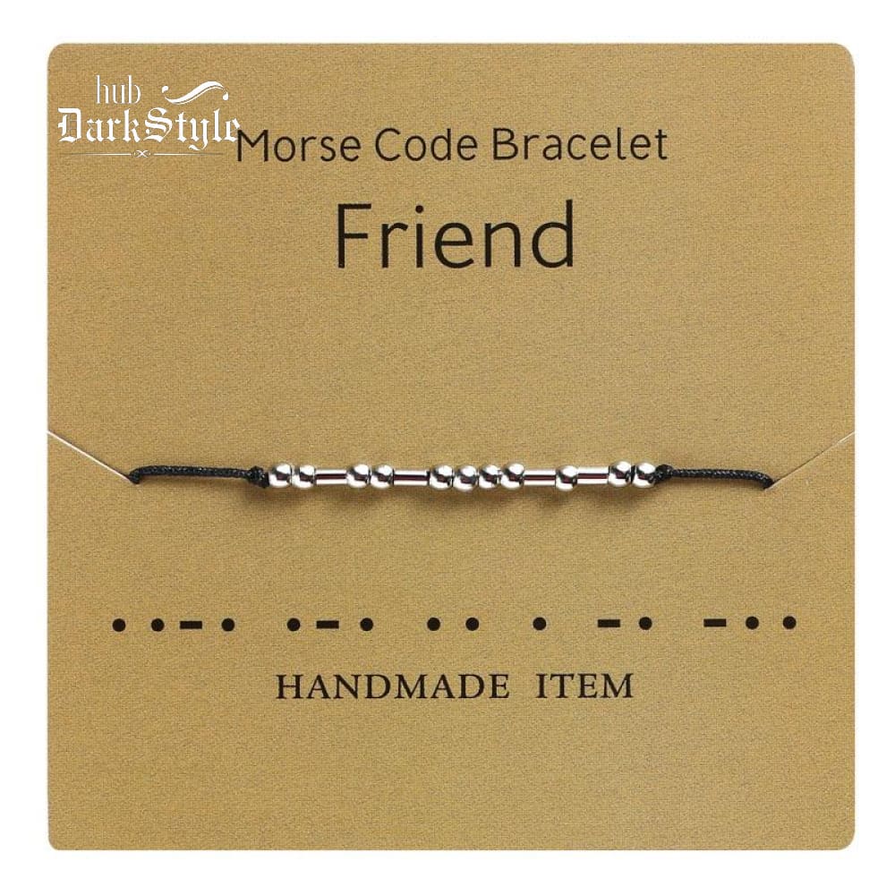 Women's Men's Unisex Morse Code Alphanumeric Couple Bracelet