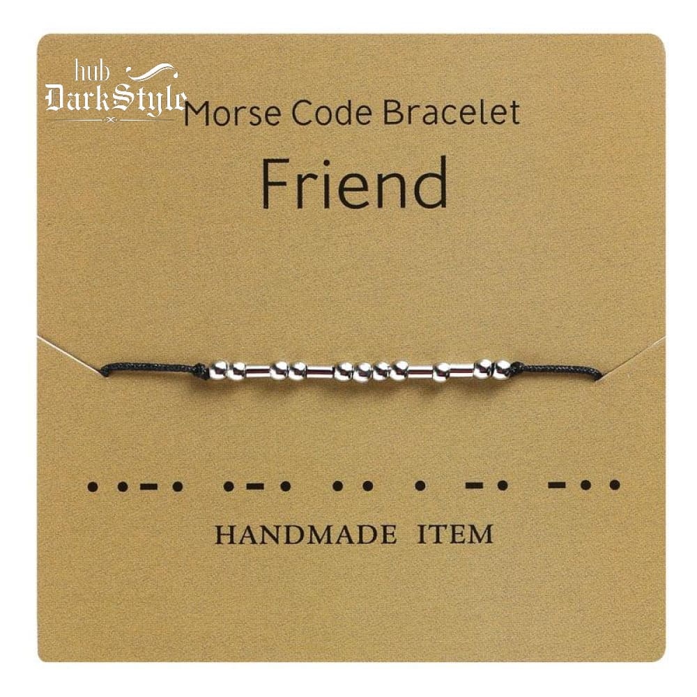 Women's Men's Unisex Morse Code Alphanumeric Couple Bracelet