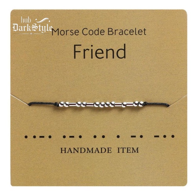 Women's Men's Unisex Morse Code Alphanumeric Couple Bracelet