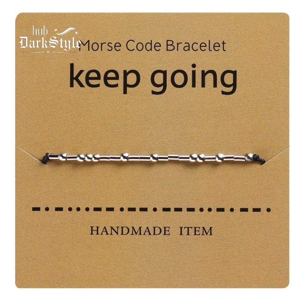 Women's Men's Unisex Morse Code Alphanumeric Couple Bracelet