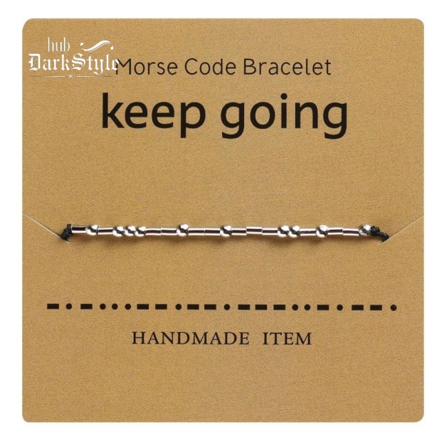 Women's Men's Unisex Morse Code Alphanumeric Couple Bracelet