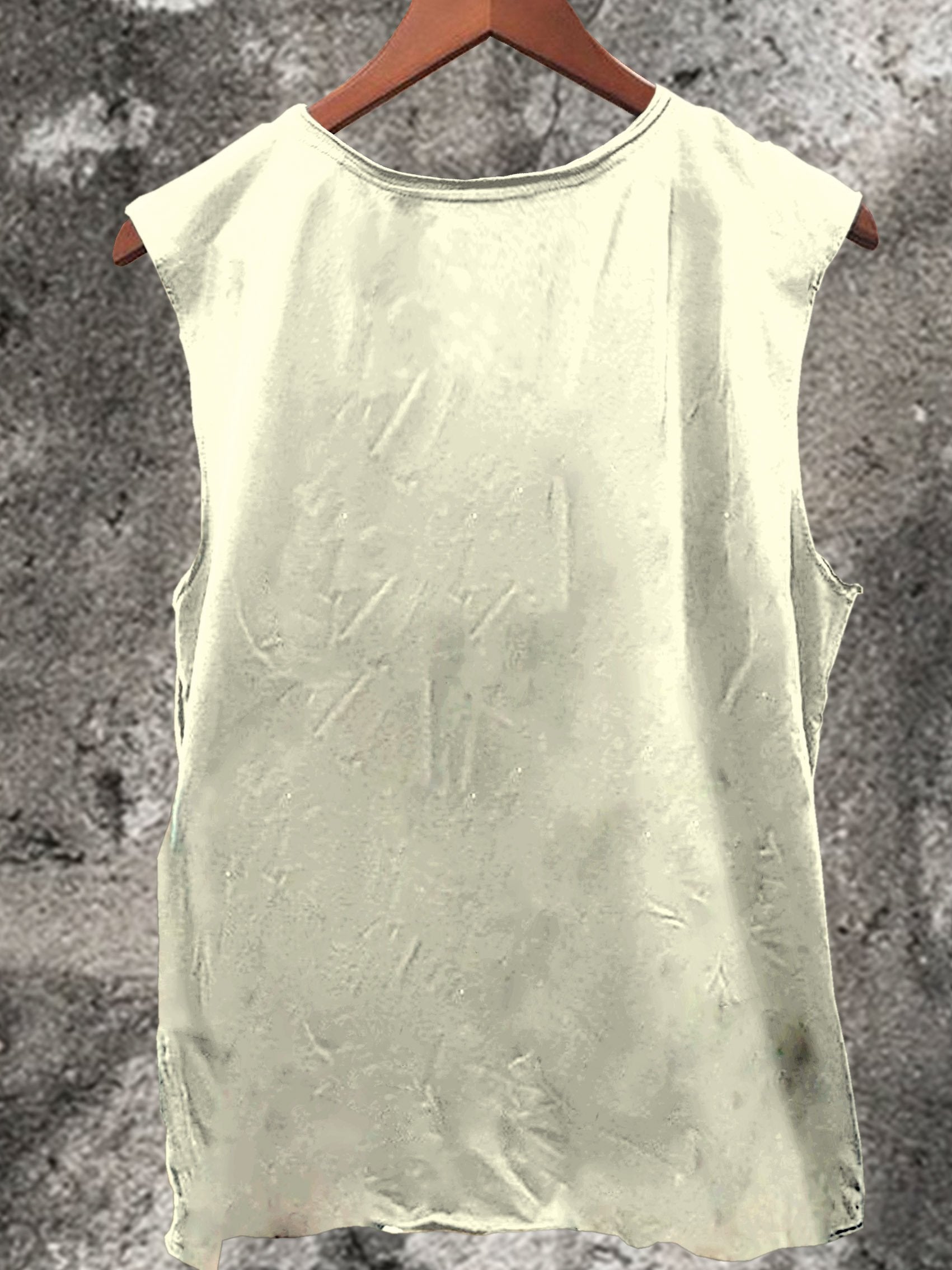 Zombie Head Spider Print 100% Cotton Casual Tank Top