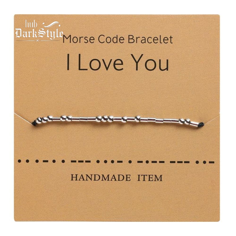 Women's Men's Unisex Morse Code Alphanumeric Couple Bracelet
