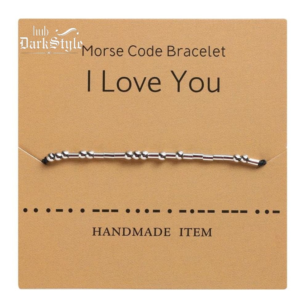 Women's Men's Unisex Morse Code Alphanumeric Couple Bracelet