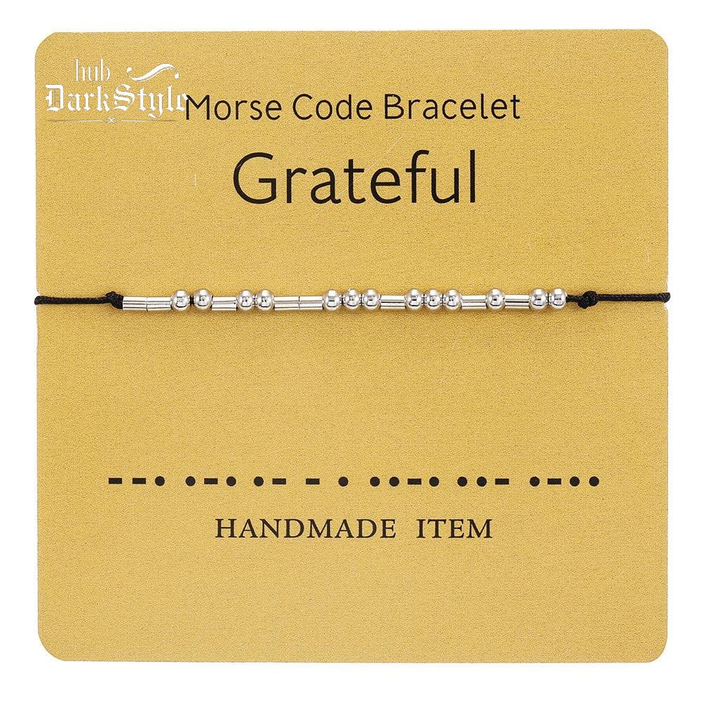 Women's Men's Unisex Morse Code Alphanumeric Couple Bracelet