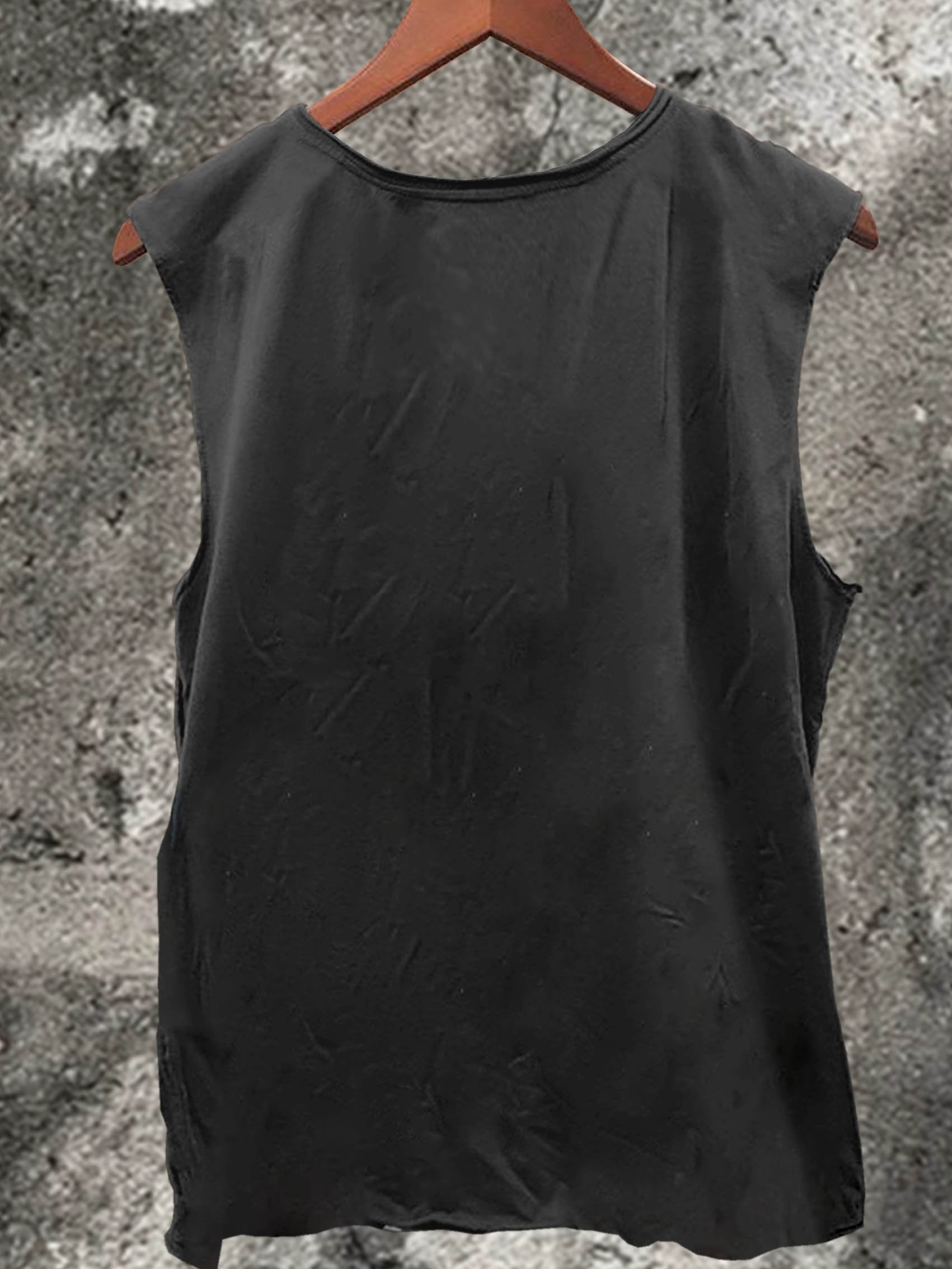 Halloween Crow On Branch Print 100% Cotton Casual Tank Top