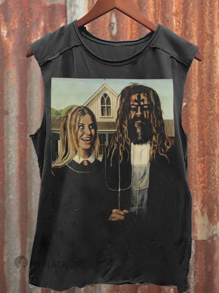 Rob Zombie Art Print 100% Cotton Casual Tank Top