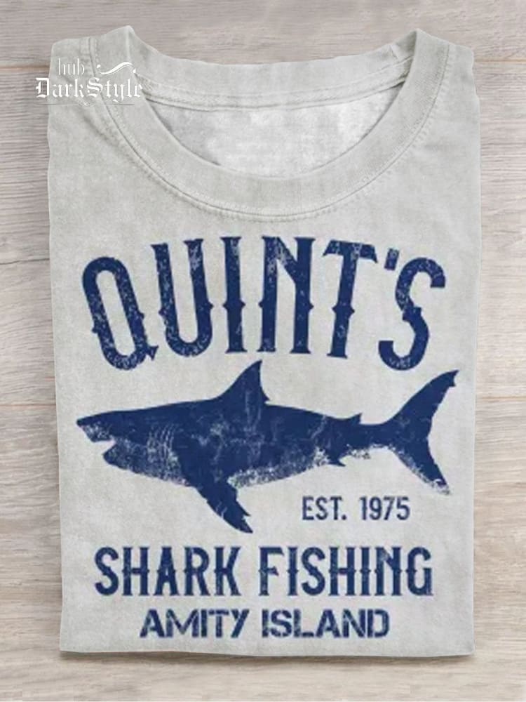 Quint's Shark Fishing Amity Island Print Unisex Classic T-shirt