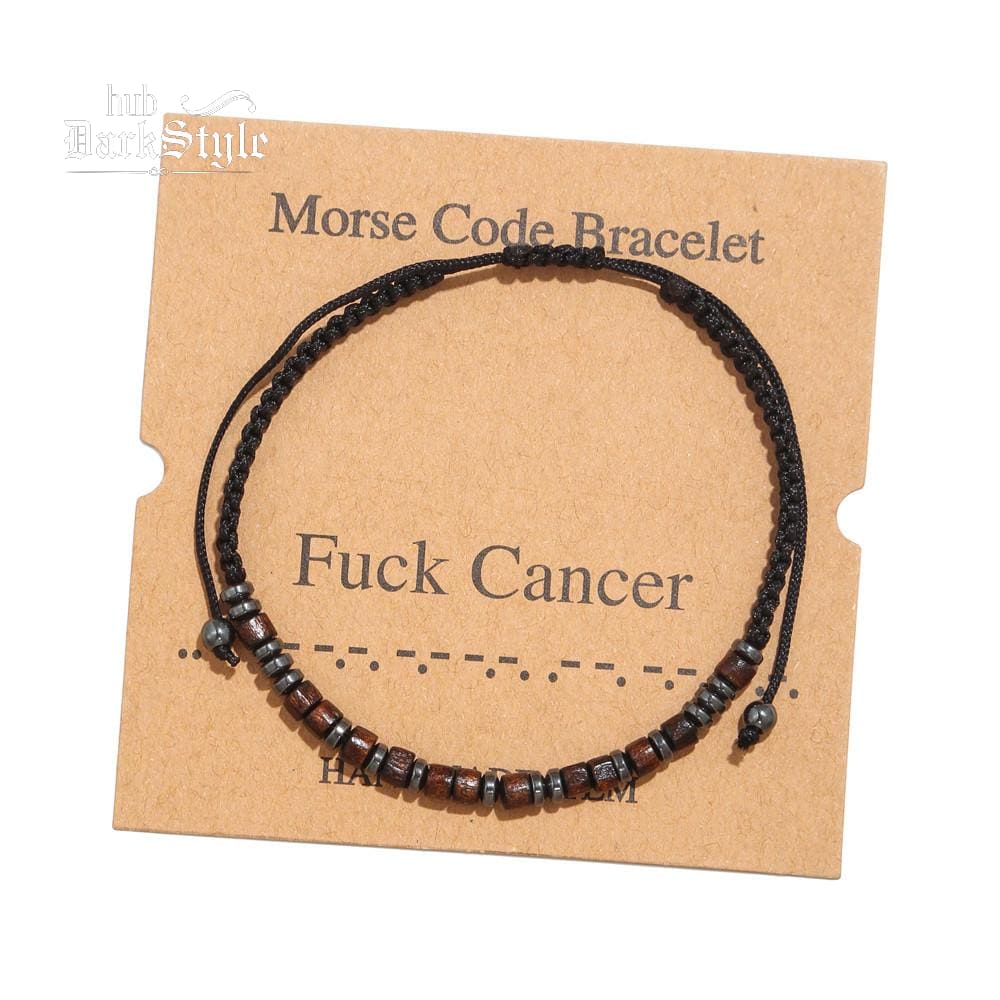 Unisex Morse Code Alphanumeric Weave Couple Bracelet