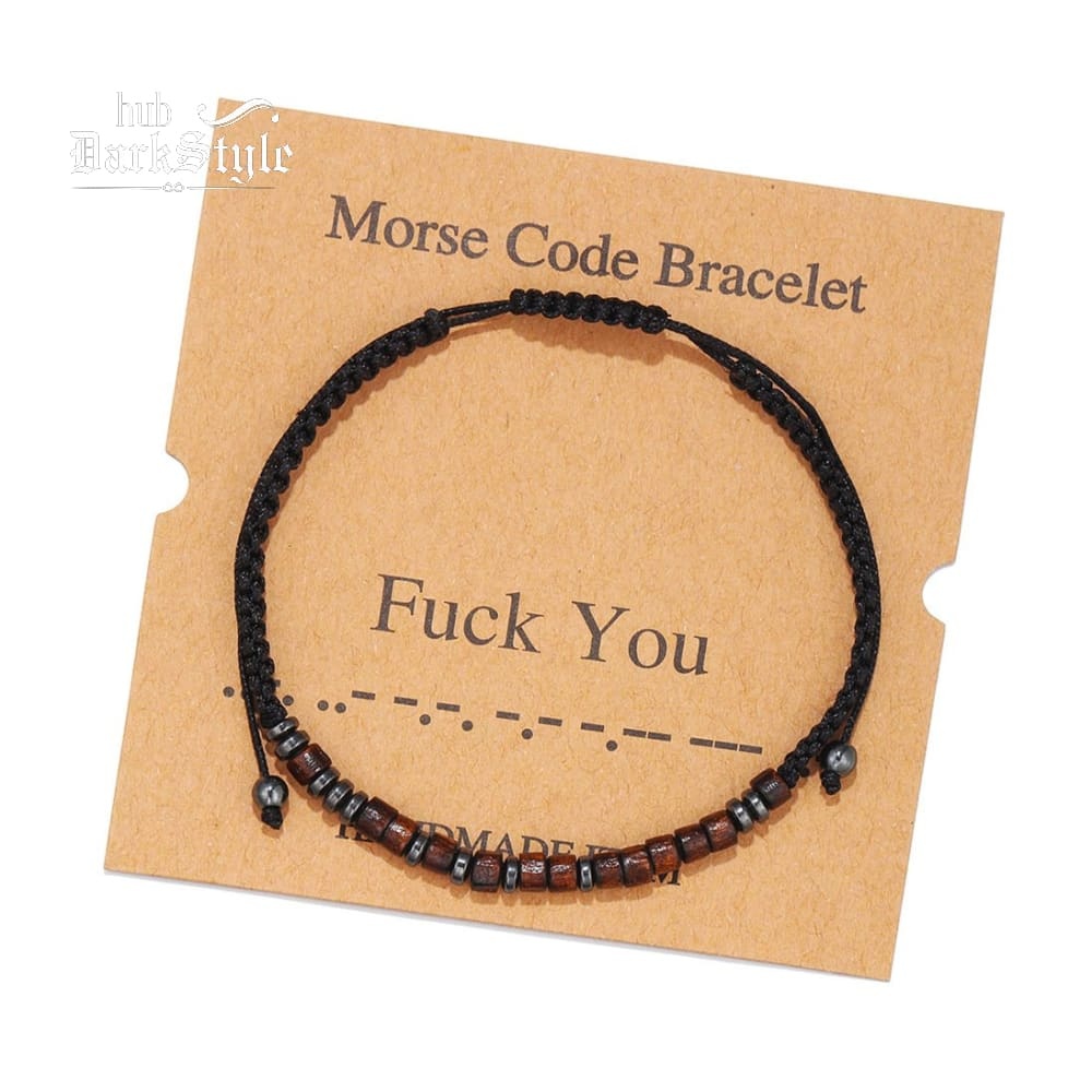 Unisex Morse Code Alphanumeric Weave Couple Bracelet