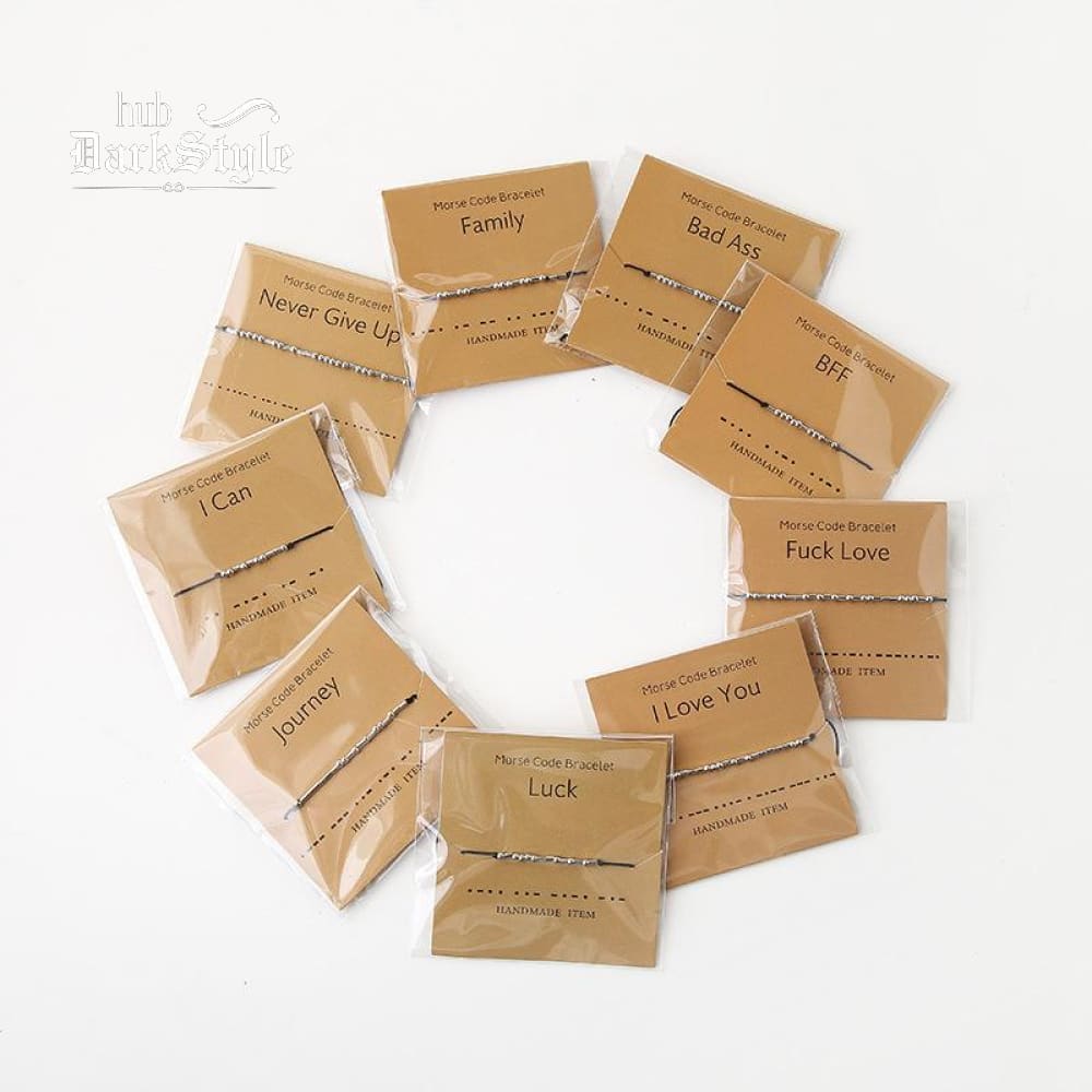 Women's Men's Unisex Morse Code Alphanumeric Couple Bracelet