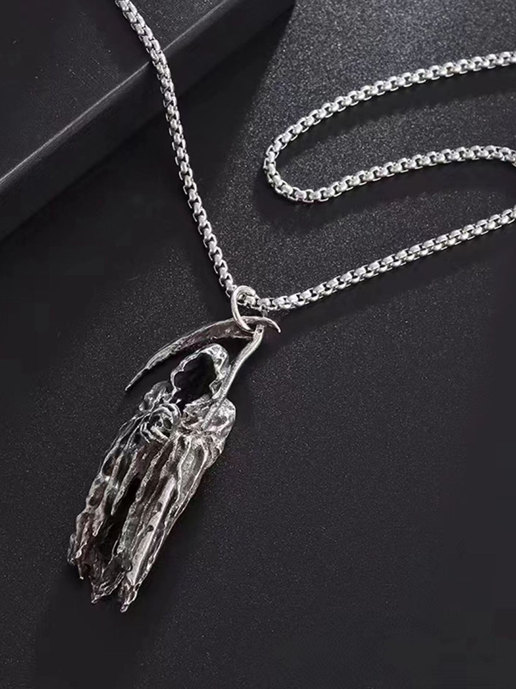 Gothic Scythe Grim Reaper Necklace
