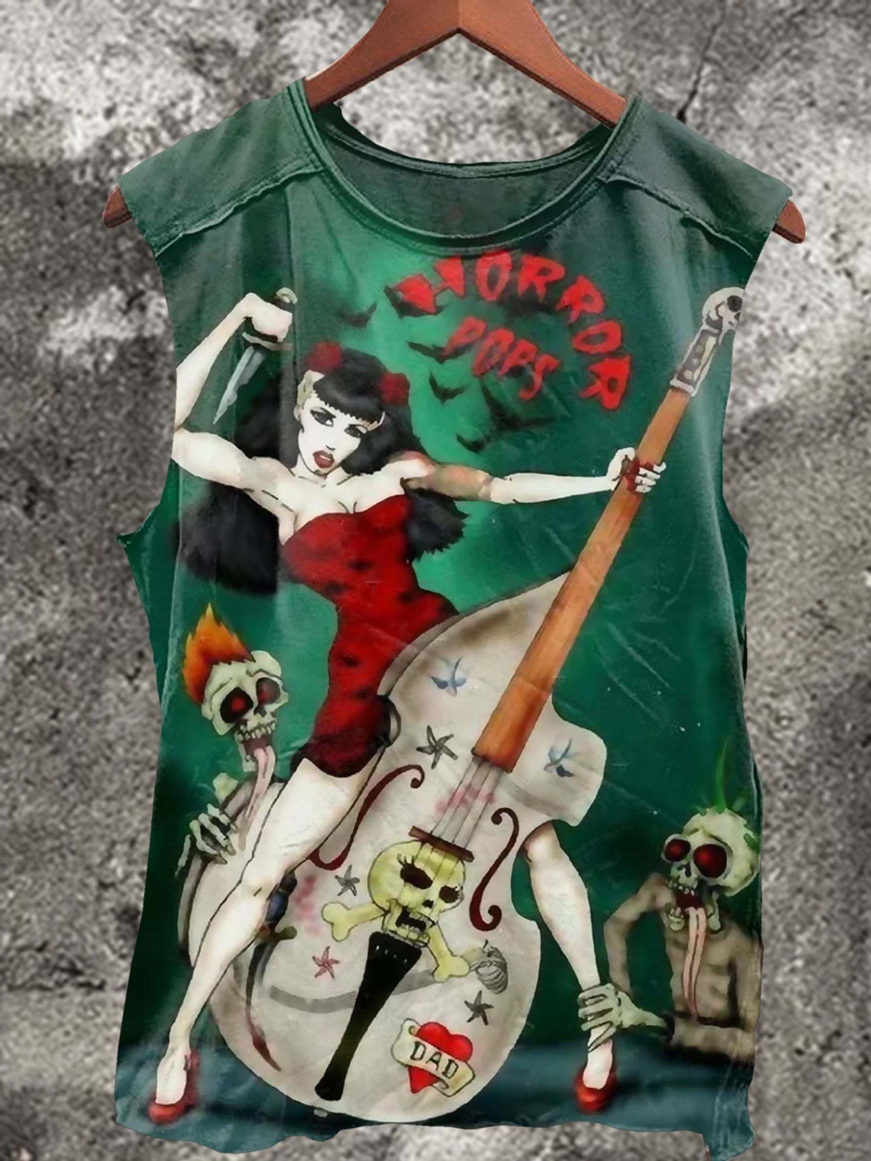 Halloween Happy Art Print 100% Cotton Casual Tank Top