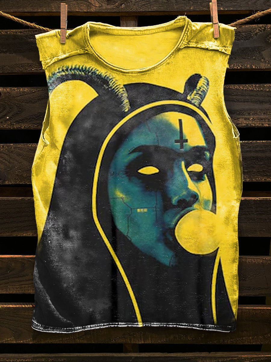 Gothic Dark Satanic Unholy Nun Print Classic Tank Top