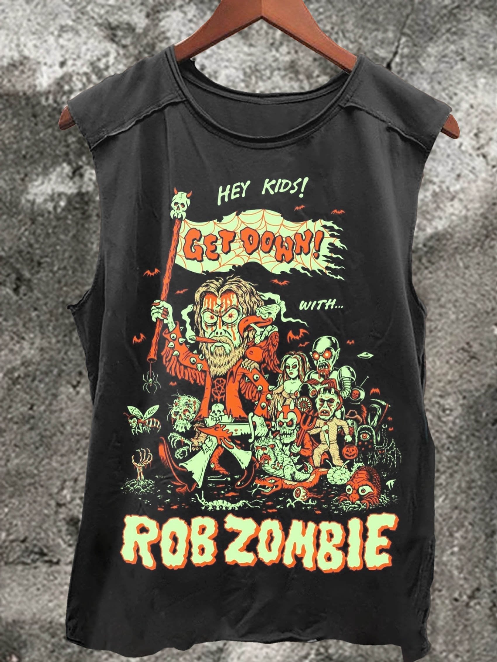 Rob Zombie Print 100% Cotton Casual Tank Top