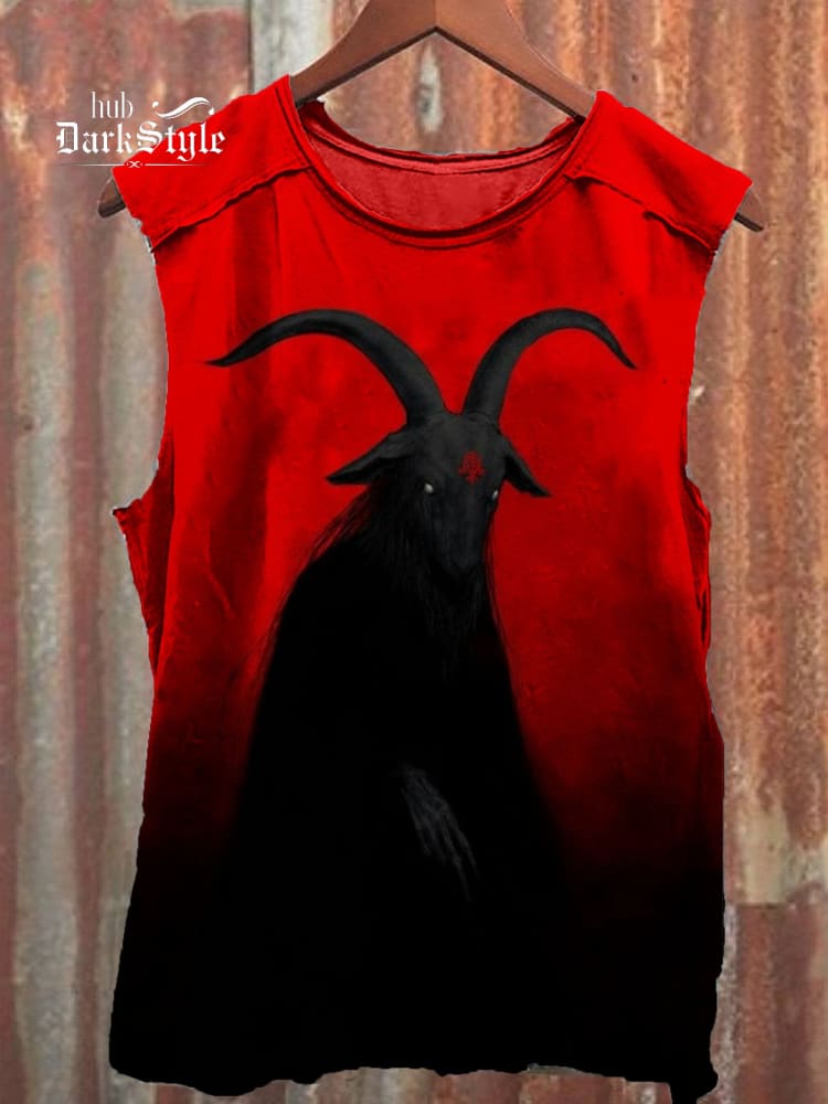 Unisex Krampus Art Print Tank Top