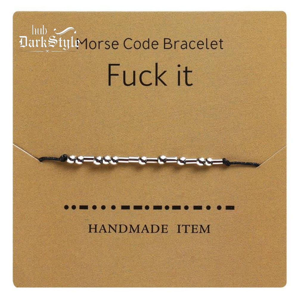 Women's Men's Unisex Morse Code Alphanumeric Couple Bracelet