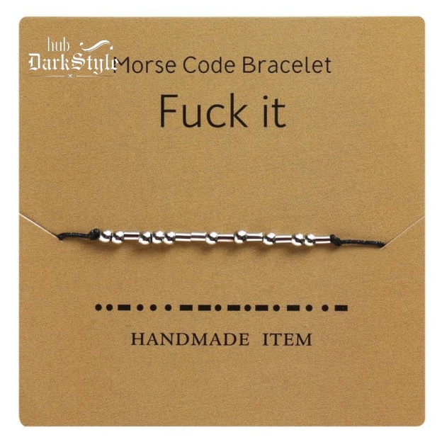 Women's Men's Unisex Morse Code Alphanumeric Couple Bracelet